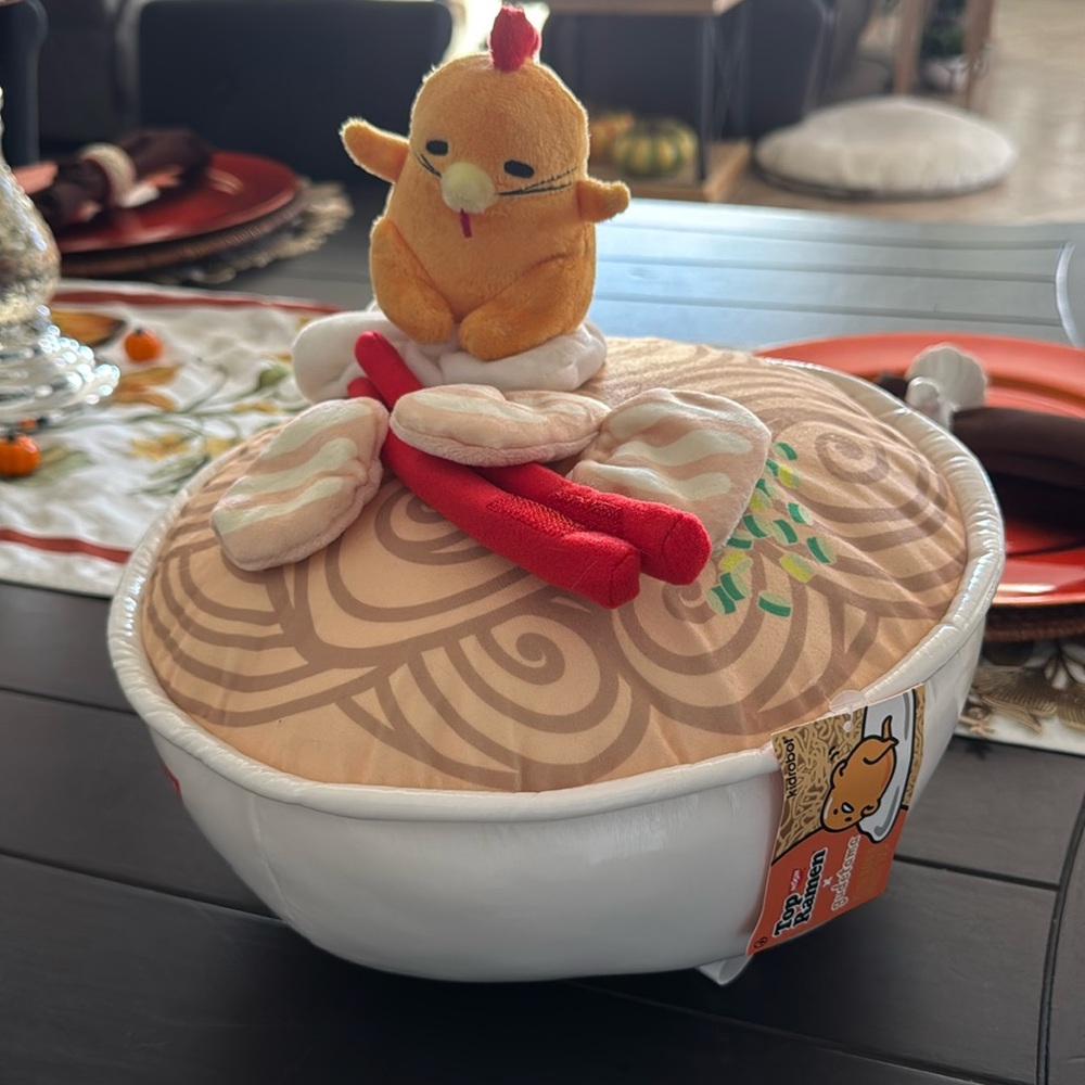 Top Ramen Soft Plush Toy w Removable chop sticks - so cute! NWT